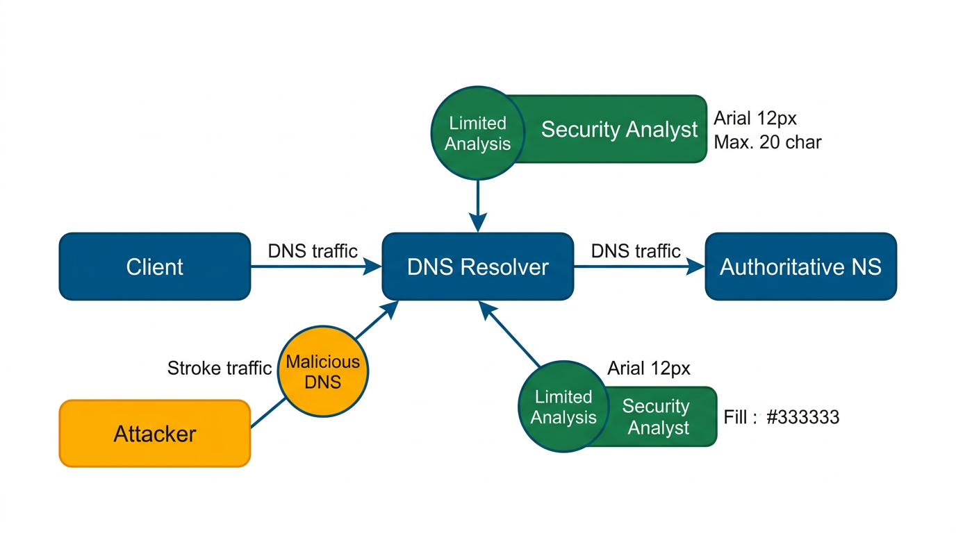 Diagramma: Il traffico DNS è raramente analizzato in profondità